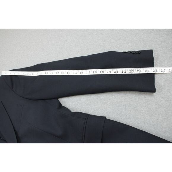 Brooks Brothers Blazer Mens 44L Navy Blue 346 Wool Blend Stretch 2 Buttons - Picture 10 of 12